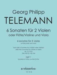 VV 151A • TELEMANN - 6 Sonaten, Heft 1: Sonaten in G-Dur