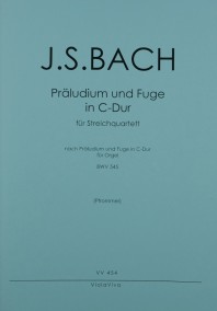 VV 454 • BACH - Prelude and Fugue in C Major - Score and pa