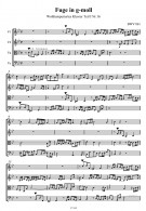 Notenbeispiel / Score example Fugue in G minor Score